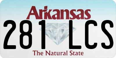 AR license plate 281LCS