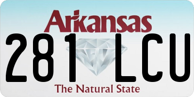 AR license plate 281LCU