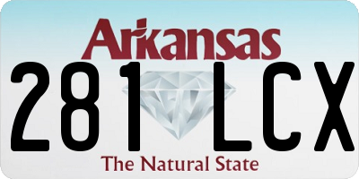 AR license plate 281LCX