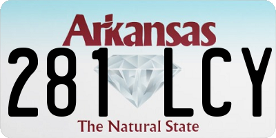 AR license plate 281LCY