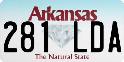 AR license plate 281LDA