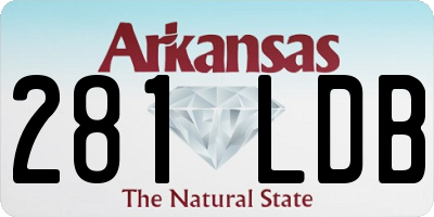 AR license plate 281LDB