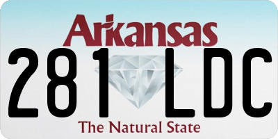 AR license plate 281LDC