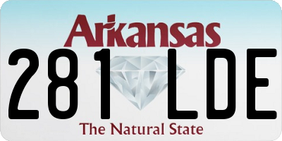 AR license plate 281LDE