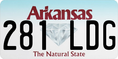 AR license plate 281LDG
