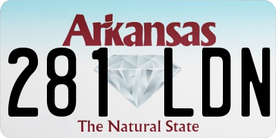 AR license plate 281LDN