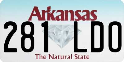 AR license plate 281LDO