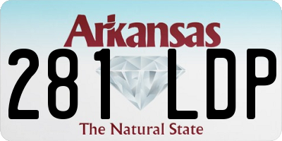 AR license plate 281LDP