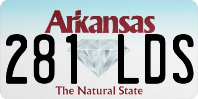 AR license plate 281LDS