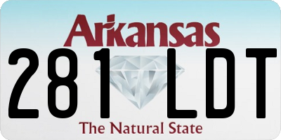 AR license plate 281LDT