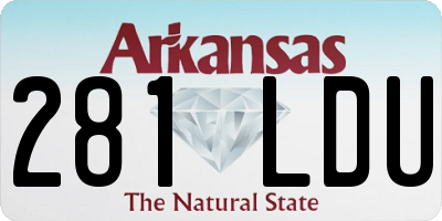 AR license plate 281LDU