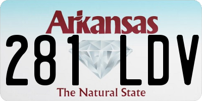 AR license plate 281LDV