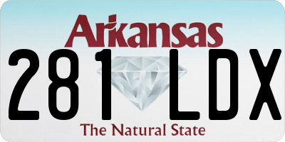 AR license plate 281LDX