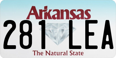 AR license plate 281LEA