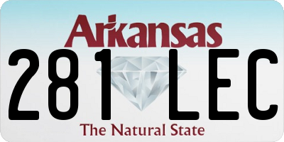 AR license plate 281LEC