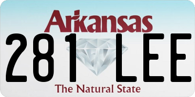AR license plate 281LEE