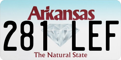 AR license plate 281LEF
