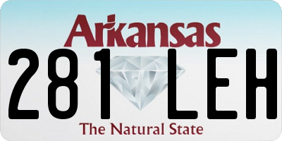 AR license plate 281LEH