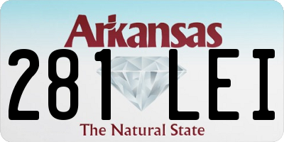 AR license plate 281LEI