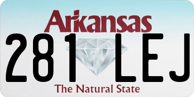 AR license plate 281LEJ