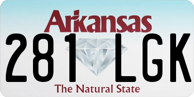 AR license plate 281LGK