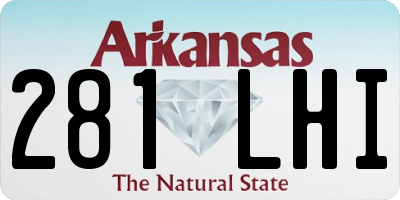 AR license plate 281LHI