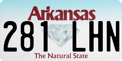AR license plate 281LHN