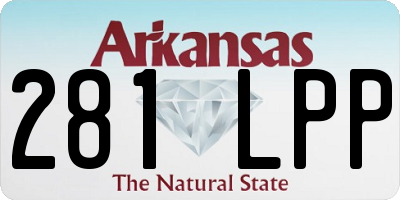 AR license plate 281LPP