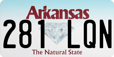 AR license plate 281LQN