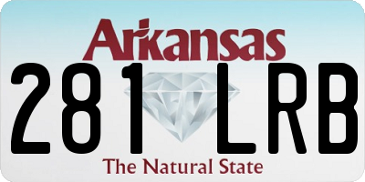 AR license plate 281LRB