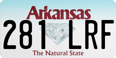 AR license plate 281LRF