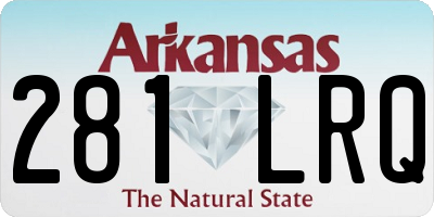 AR license plate 281LRQ