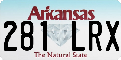 AR license plate 281LRX