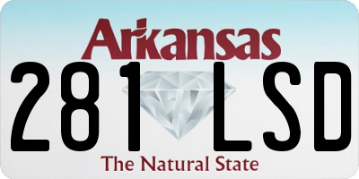 AR license plate 281LSD