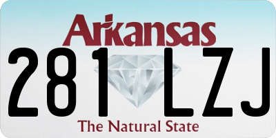 AR license plate 281LZJ