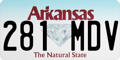 AR license plate 281MDV