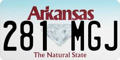AR license plate 281MGJ