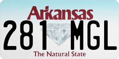 AR license plate 281MGL