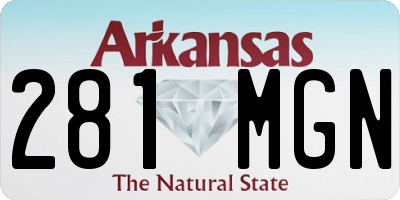 AR license plate 281MGN
