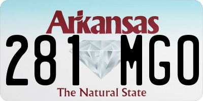 AR license plate 281MGO