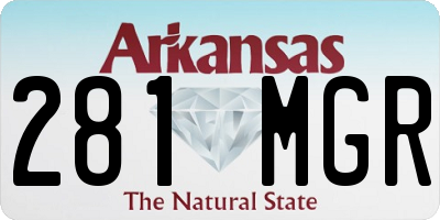 AR license plate 281MGR