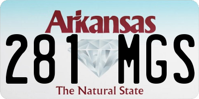 AR license plate 281MGS
