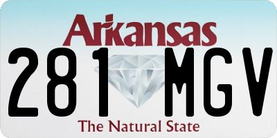 AR license plate 281MGV