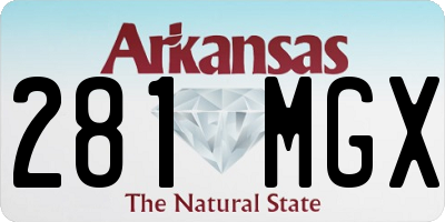 AR license plate 281MGX