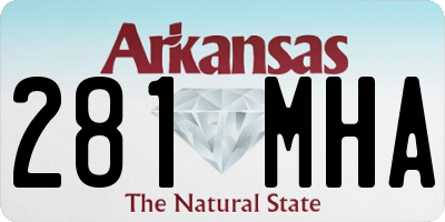 AR license plate 281MHA