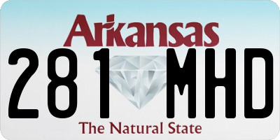 AR license plate 281MHD