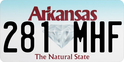 AR license plate 281MHF