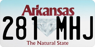 AR license plate 281MHJ