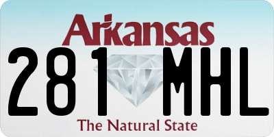 AR license plate 281MHL