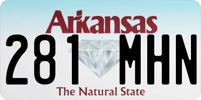 AR license plate 281MHN